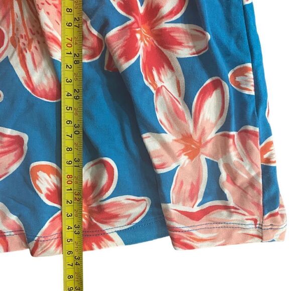 Heyton floral wrap dress small blue orange short sleeve - Picture 3 of 7